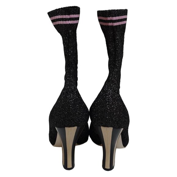 Fendi Glitter Sock Boots Heels, 37 / 6.5 - Picture 3 of 6